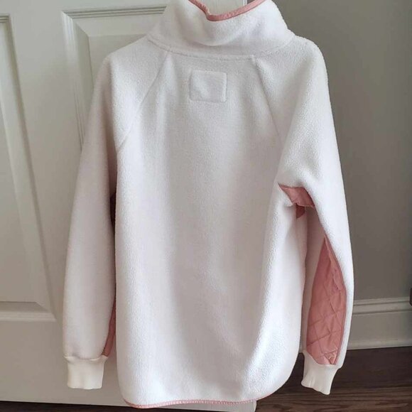 Abercrombie & Fitch Quilted Mock Neck Asymmetrical Snap Up Pullover Sweatshirt - Picture 4 of 6